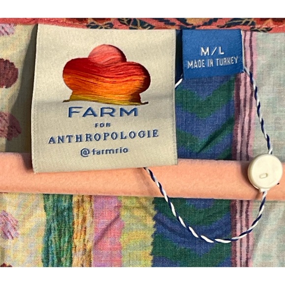 FARM Rio Swimsuit Cover Up With Tassels Poncho SZ M-L NWOT - Picture 11 of 12